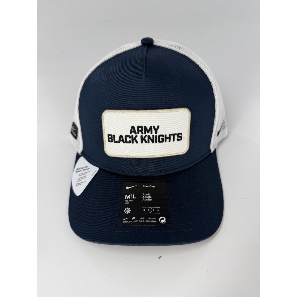 Army Black Knights Nike Rise Hat Cap Team Issued Blue Mesh Snapback M/L New